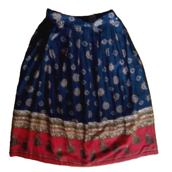 Vintage 80s Koret  bold print midi skirt size 8 - Picture 2 of 6